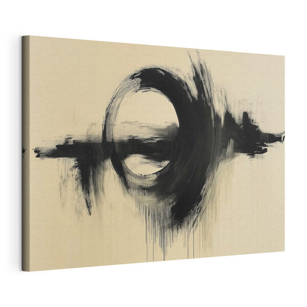 Canvas Schilderijen Zwarte cirkel met witte achtergrond (Artikelnummer: s44173) Canvas Schilderijen Canvas Schilderijen Zwarte cirkel met witte achtergrond (Artikelnummer: s44173)