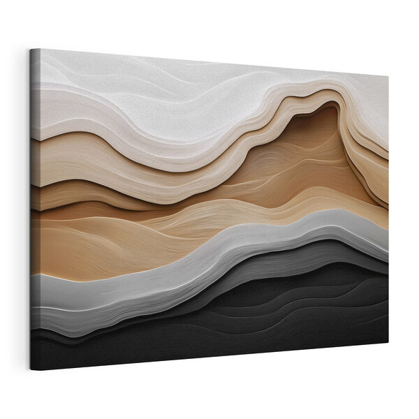 Zachte golven van gestructureerde kleuren Canvas Schilderijen Zachte golven van gestructureerde kleuren