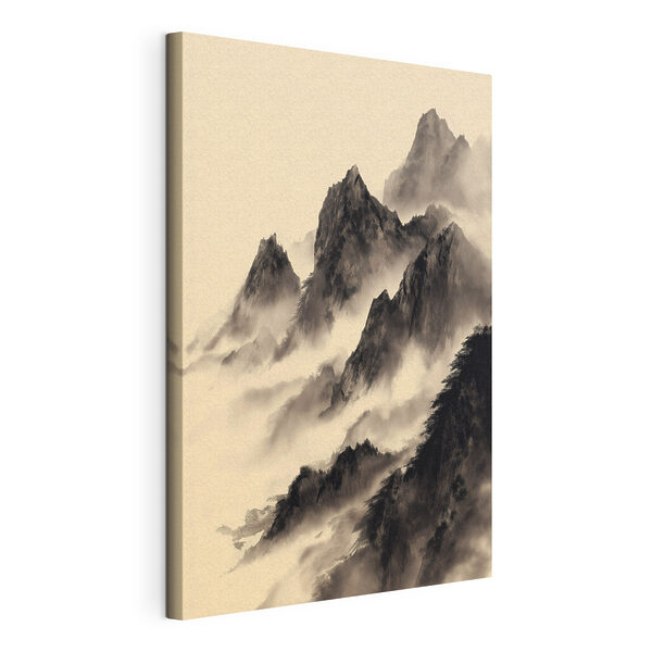 Canvas Schilderijen Bergketen met mist (Artikelnummer: s45383) Canvas Schilderijen Canvas Schilderijen Bergketen met mist (Artikelnummer: s45383)