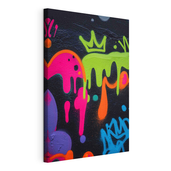 Canvas Schilderijen Levendige kleuren spatten tegen de muur (Artikelnummer: s45716) Canvas Schilderijen Canvas Schilderijen Levendige kleuren spatten tegen de muur (Artikelnummer: s45716)
