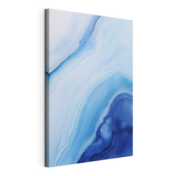 Canvas Schilderijen Canvas Schilderijen Vloeiende golven in rustgevende blauwtinten (Artikelnummer: s46290)