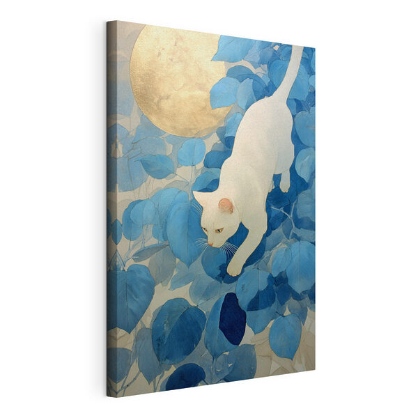 Canvas Schilderijen Kat die over bladeren loopt (Artikelnummer: s46425) Canvas Schilderijen Canvas Schilderijen Kat die over bladeren loopt (Artikelnummer: s46425)