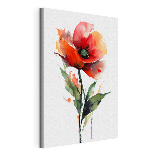 Canvas Schilderijen Canvas Schilderijen Aquarelschilderij van een bloem (Artikelnummer: s47086)