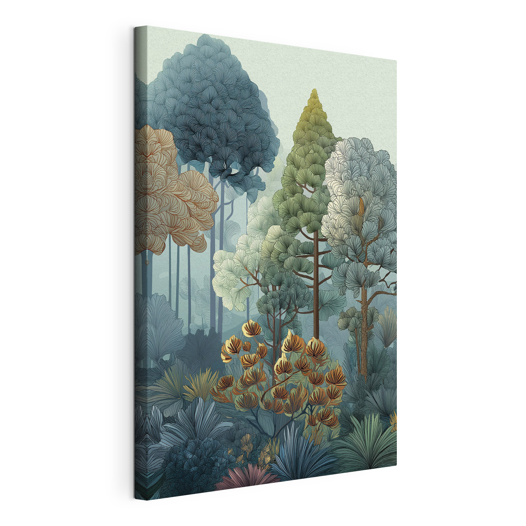 Painting of trees and plants