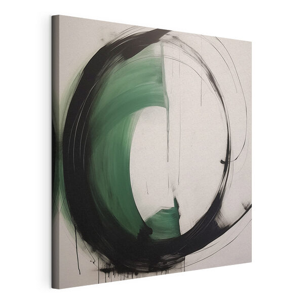 Canvas Schilderijen Zwarte en groene cirkel (Artikelnummer: s47375) Canvas Schilderijen Canvas Schilderijen Zwarte en groene cirkel (Artikelnummer: s47375)