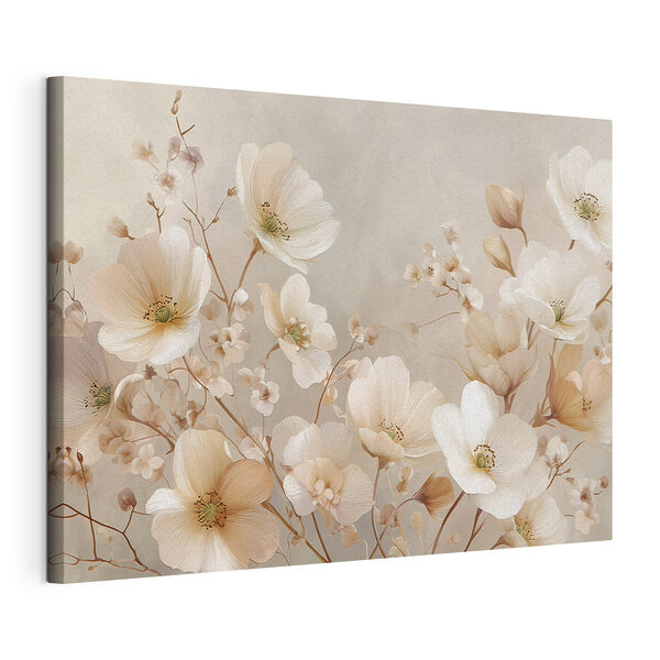 Verfijnde bloemen in zachte tinten Canvas Schilderijen Verfijnde bloemen in zachte tinten