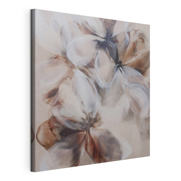 Schilderij van bloemen op een witte ondergrond Canvas Schilderijen Schilderij van bloemen op een witte ondergrond