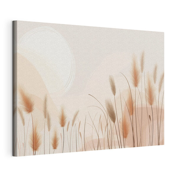 Een zacht briesje waait door het zachte gras Canvas Schilderijen Een zacht briesje waait door het zachte gras