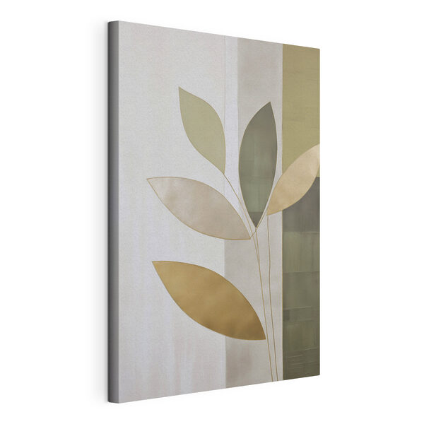 Canvas Schilderijen Canvas Schilderijen Schilderij van bladeren op een muur (Artikelnummer: s47713)
