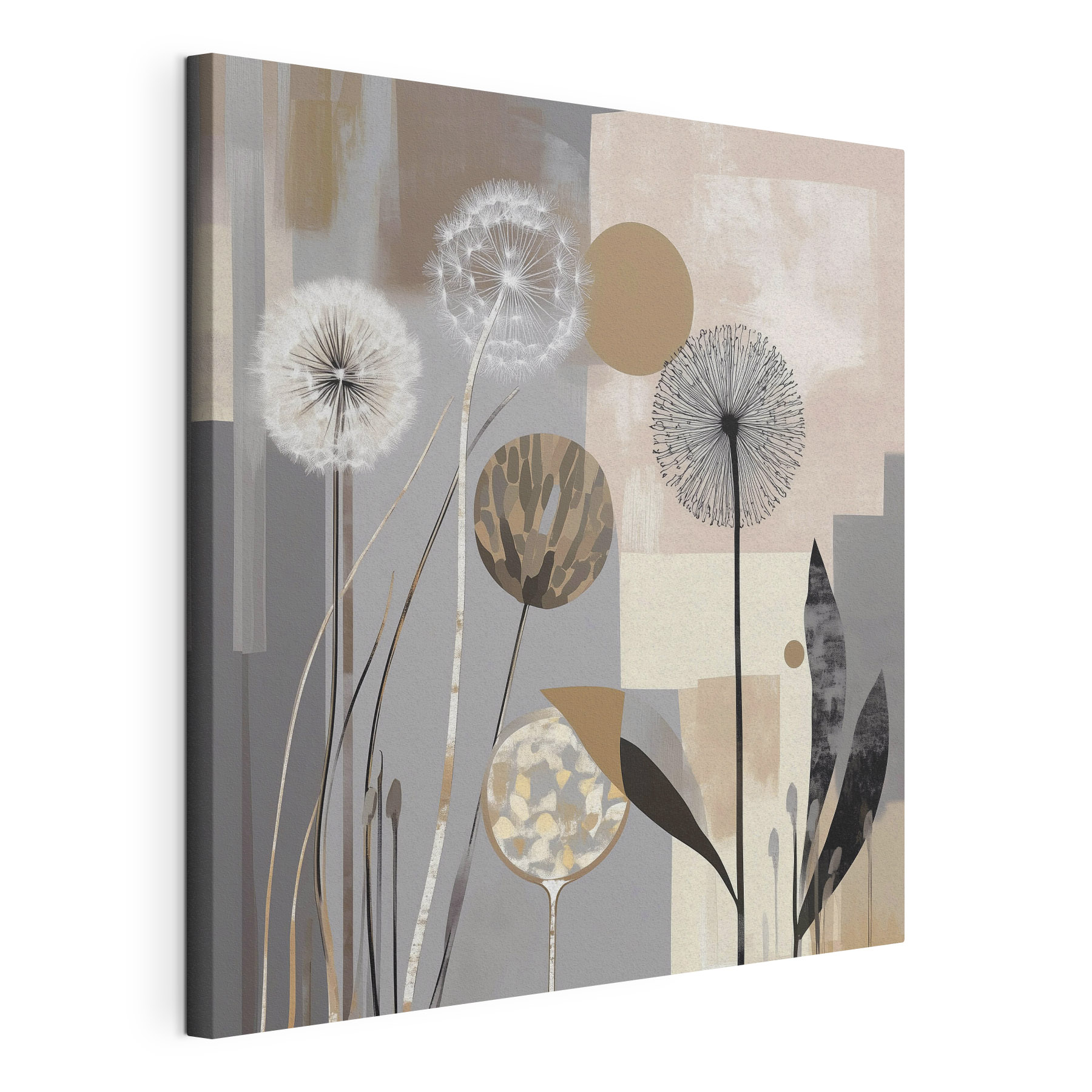 Painting of dandelions and plants Painting of dandelions and plants