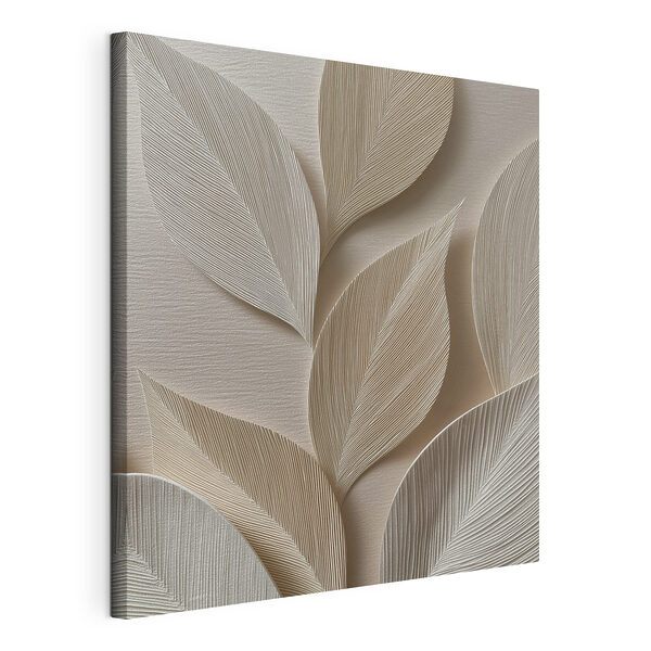 Canvas Schilderijen Elegante bladmotieven in neutrale tinten (Artikelnummer: s47794) Canvas Schilderijen Canvas Schilderijen Elegante bladmotieven in neutrale tinten (Artikelnummer: s47794)