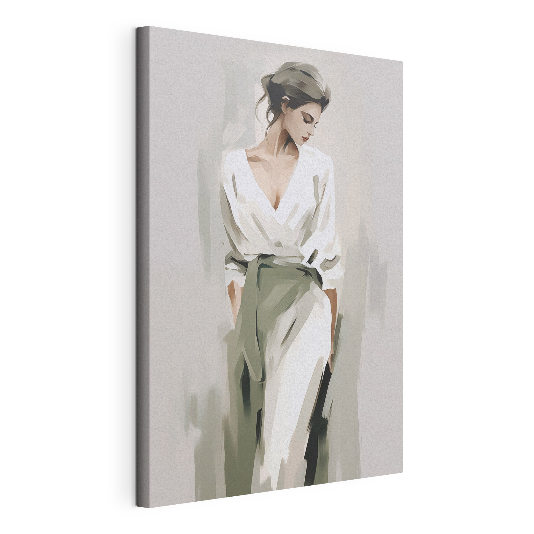 Woman in a white robe Woman in a white robe