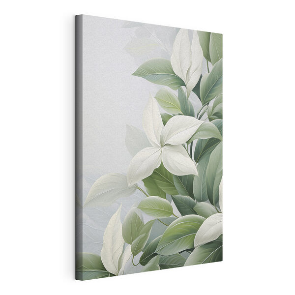 Fijne blaadjes in zachte tinten Canvas Schilderijen Fijne blaadjes in zachte tinten