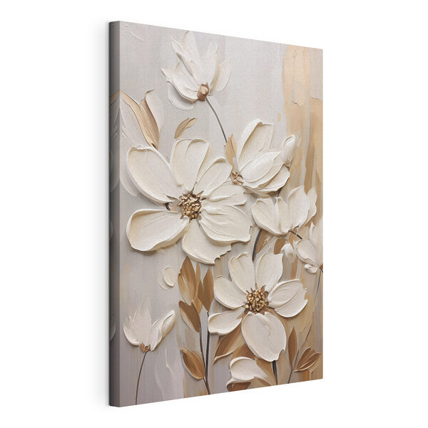 Canvas Schilderijen Schilderij van witte bloemen (Artikelnummer: s47873) Canvas Schilderijen Canvas Schilderijen Schilderij van witte bloemen (Artikelnummer: s47873)