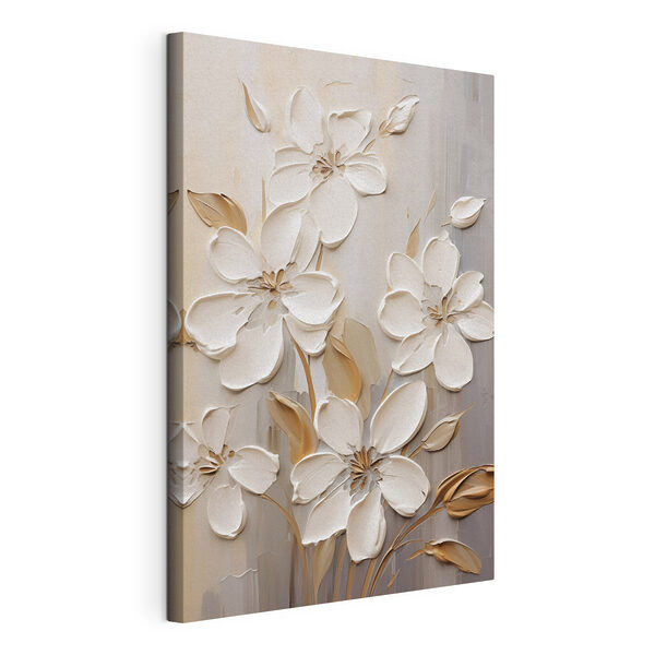 Canvas Schilderijen Schilderij van witte bloemen (Artikelnummer: s47874) Canvas Schilderijen Canvas Schilderijen Schilderij van witte bloemen (Artikelnummer: s47874)