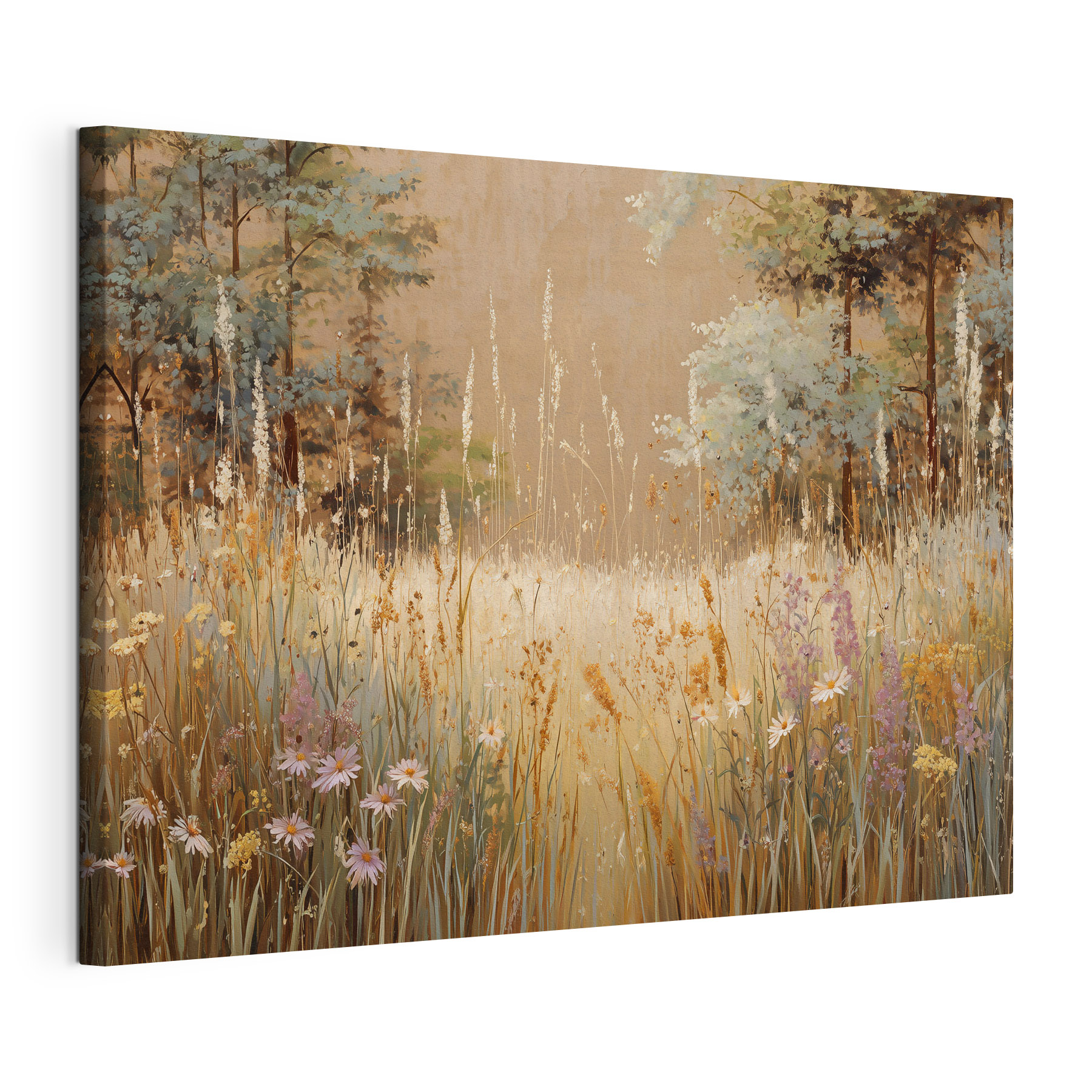 Painting of a field of flowers Painting of a field of flowers