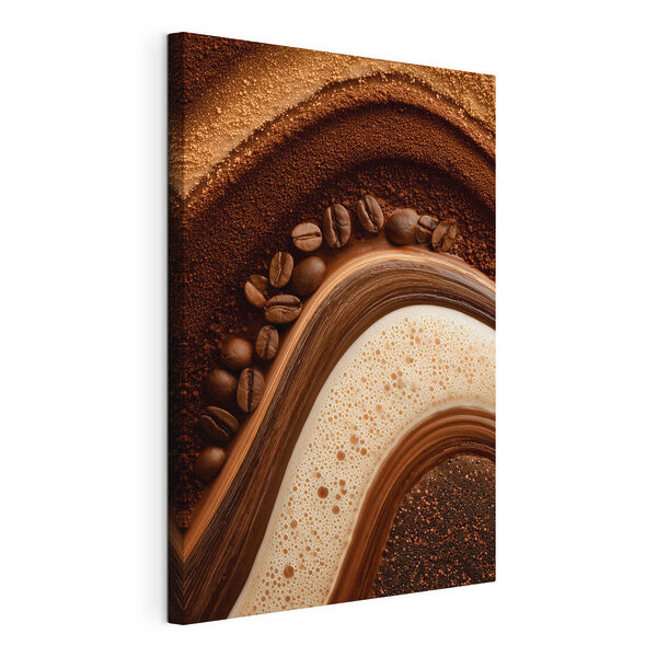 Canvas Schilderijen Koffiebonen en koffiepoeder op een oppervlak (Artikelnummer: s47959) Canvas Schilderijen Canvas Schilderijen Koffiebonen en koffiepoeder op een oppervlak (Artikelnummer: s47959)