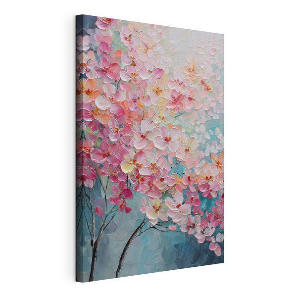 Canvas Schilderijen Schilderij van roze bloemen (Artikelnummer: s47987) Canvas Schilderijen Canvas Schilderijen Schilderij van roze bloemen (Artikelnummer: s47987)