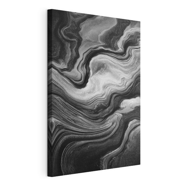 Canvas Schilderijen Canvas Schilderijen Zwart-wit krullend patroon (Artikelnummer: s48000)