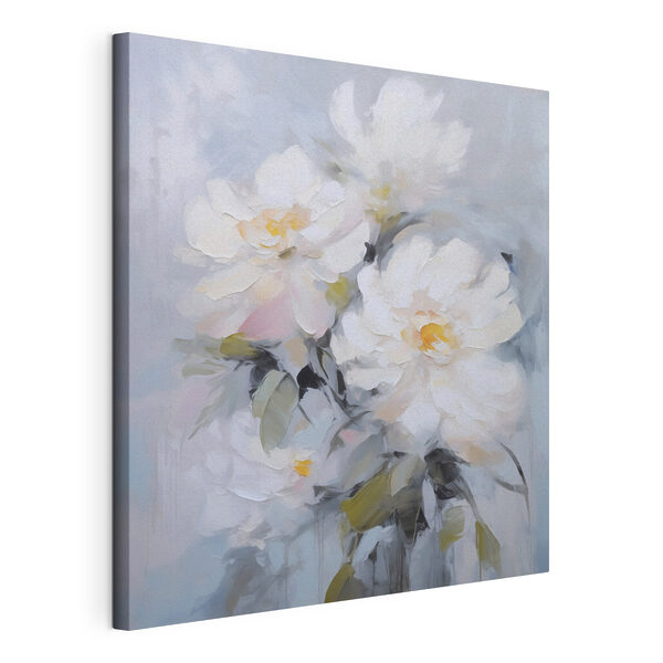 Canvas Schilderijen Schilderij van witte bloemen (Artikelnummer: s48047) Canvas Schilderijen Canvas Schilderijen Schilderij van witte bloemen (Artikelnummer: s48047)