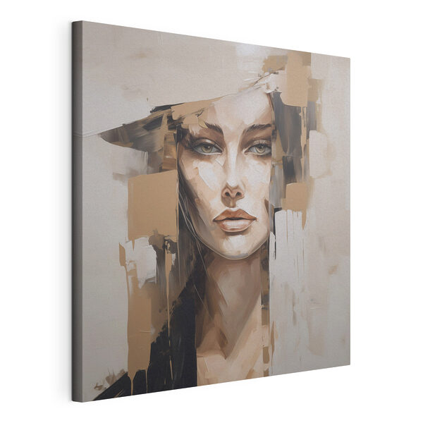 Canvas Schilderijen Schilderij van het gezicht van een vrouw (Artikelnummer: s48051) Canvas Schilderijen Canvas Schilderijen Schilderij van het gezicht van een vrouw (Artikelnummer: s48051)