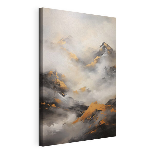 Canvas Schilderijen Schilderij van bergen met wolken (Artikelnummer: s48153) Canvas Schilderijen Canvas Schilderijen Schilderij van bergen met wolken (Artikelnummer: s48153)