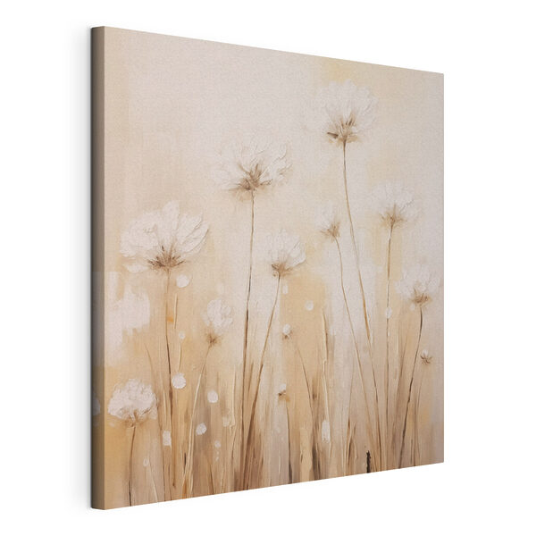 Canvas Schilderijen Canvas Schilderijen Schilderij van bloemen op een muur (Artikelnummer: s48154)