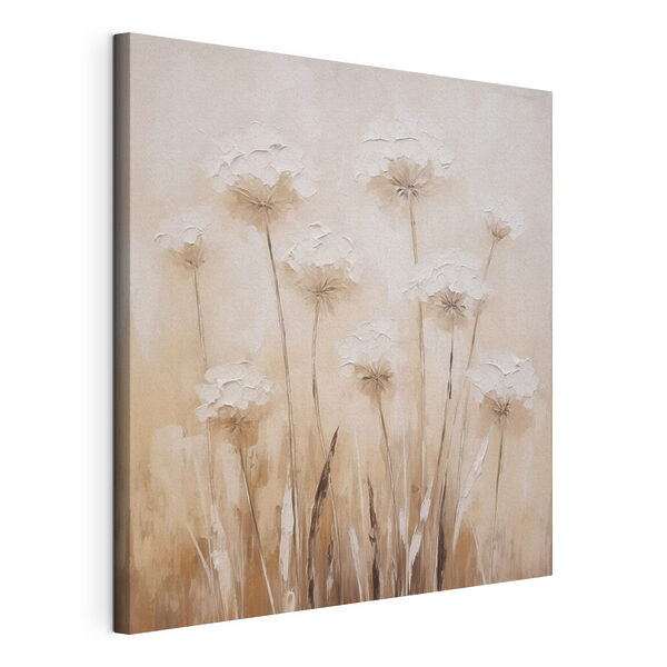 Canvas Schilderijen Canvas Schilderijen Schilderij van bloemen op een muur (Artikelnummer: s48155)