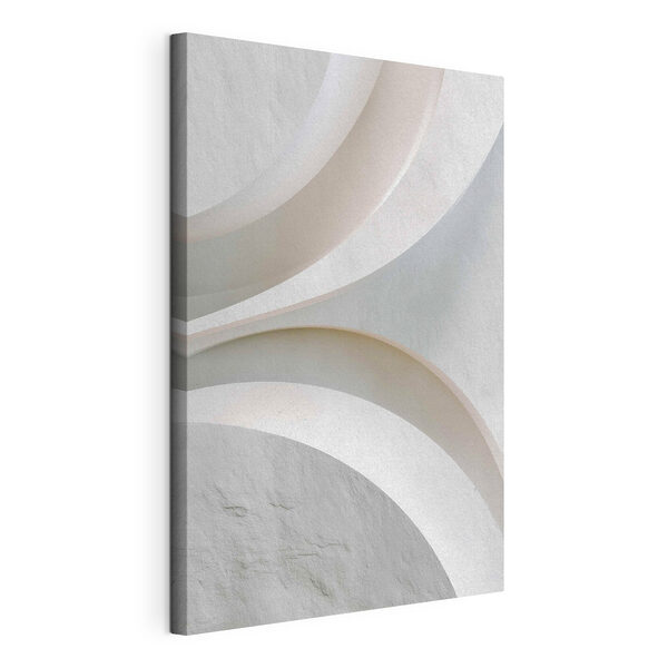 Canvas Schilderijen Canvas Schilderijen Witte muur met gebogen lijnen (Artikelnummer: s48191)