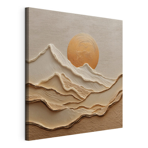 Canvas Schilderijen Schilderij van bergen en de zon (Artikelnummer: s48250) Canvas Schilderijen Canvas Schilderijen Schilderij van bergen en de zon (Artikelnummer: s48250)