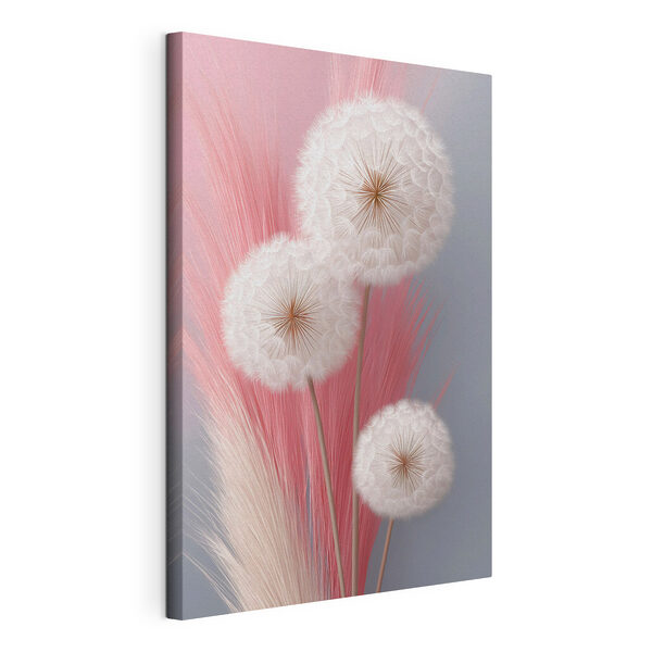 Canvas Schilderijen Canvas Schilderijen Groep witte, pluizige bloemen (Artikelnummer: s48278)