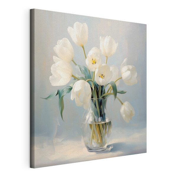 Canvas Schilderijen Vaas met witte bloemen (Artikelnummer: s48297) Canvas Schilderijen Canvas Schilderijen Vaas met witte bloemen (Artikelnummer: s48297)