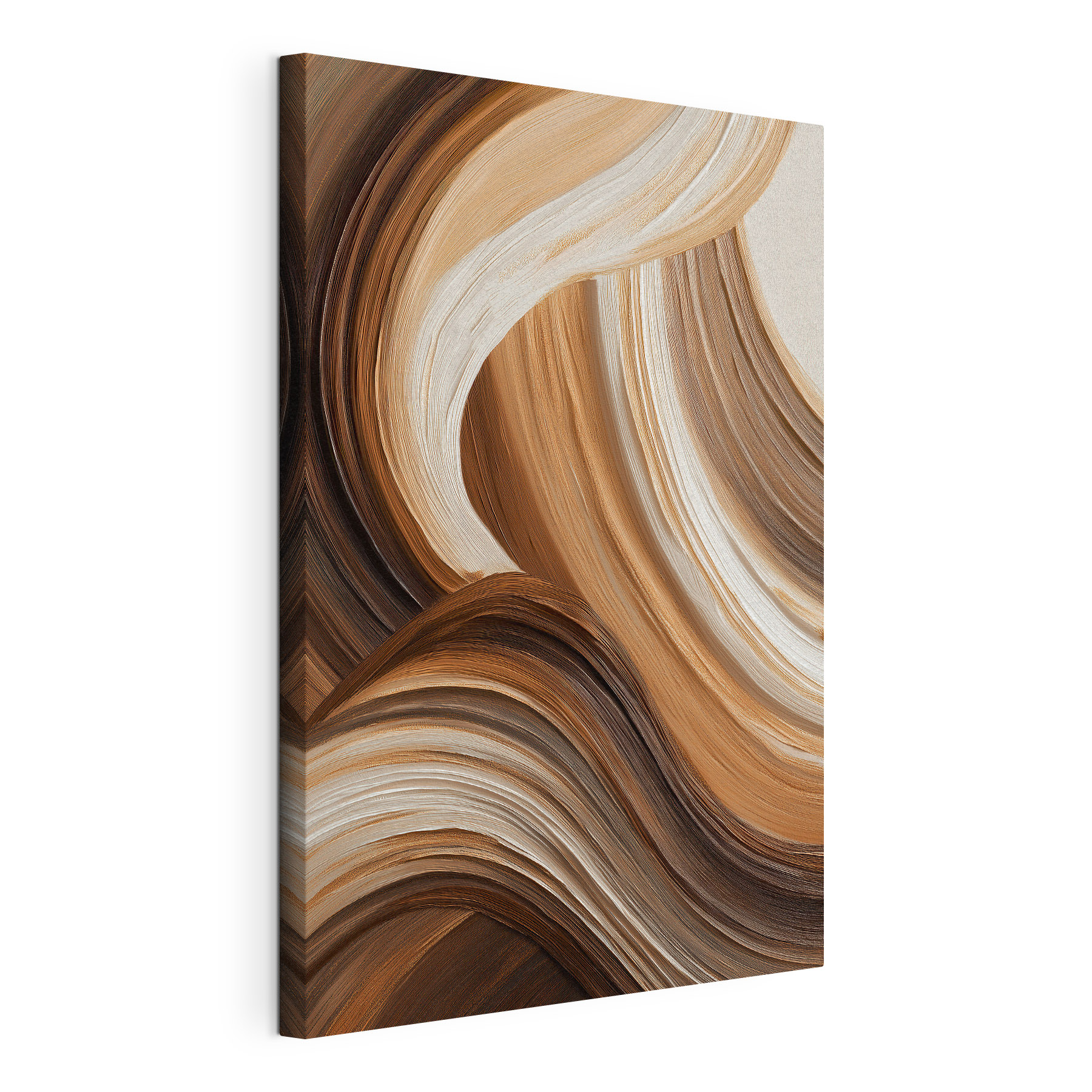 Fluid strokes in earthy tones