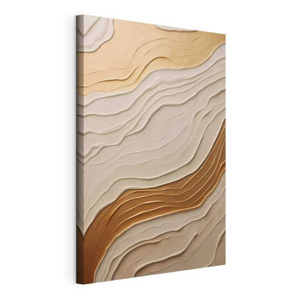 Canvas Schilderijen - Elegante golven in romige tinten (Artikelnummer: s48311) Canvas Schilderijen Canvas Schilderijen - Elegante golven in romige tinten (Artikelnummer: s48311)