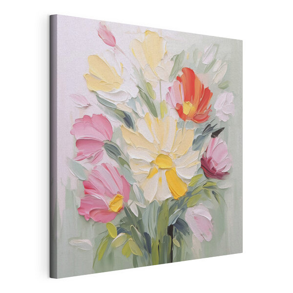 Canvas Schilderijen Schilderij van bloemen op een witte ondergrond (Artikelnummer: s48316) Canvas Schilderijen Canvas Schilderijen Schilderij van bloemen op een witte ondergrond (Artikelnummer: s48316)