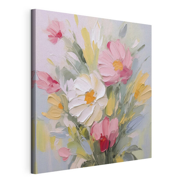 Canvas Schilderijen Schilderij van bloemen in een vaas (Artikelnummer: s48317) Canvas Schilderijen Canvas Schilderijen Schilderij van bloemen in een vaas (Artikelnummer: s48317)