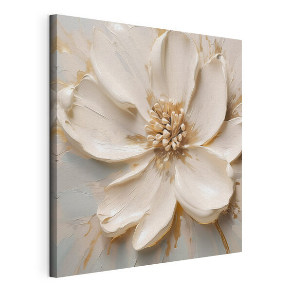 Canvas Schilderijen Canvas Schilderijen Witte bloem met bruine vlekjes (Artikelnummer: s48339)
