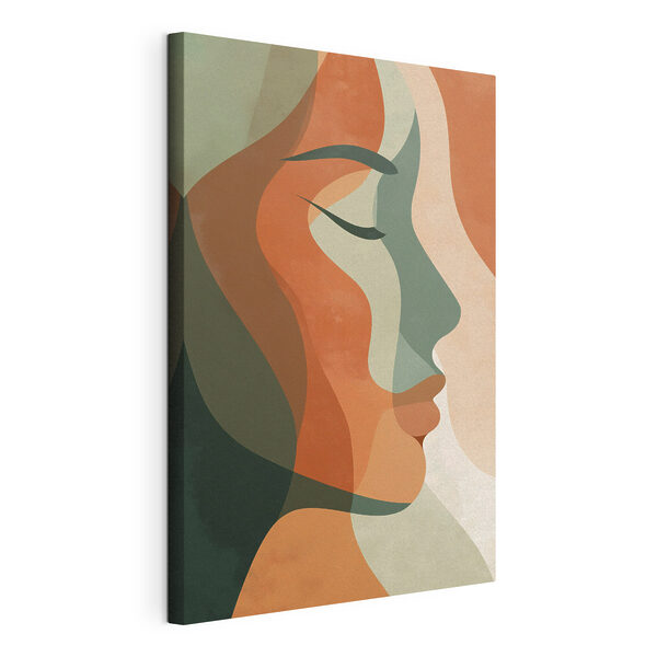 Canvas Schilderijen Het gezicht van een vrouw met kleurrijk haar (Artikelnummer: s48367) Canvas Schilderijen Canvas Schilderijen Het gezicht van een vrouw met kleurrijk haar (Artikelnummer: s48367)