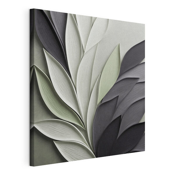 Canvas Schilderijen Elegante compositie van bladmotieven