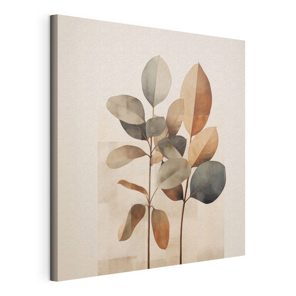 Canvas Schilderijen Canvas Schilderijen Plant met bladeren eraan (Artikelnummer: s48413)