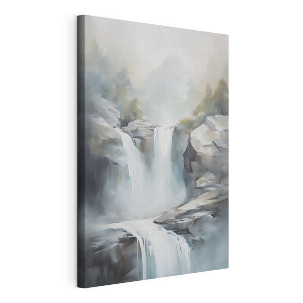 Canvas Schilderijen Waterval in de mist (Artikelnummer: s48416) Canvas Schilderijen Canvas Schilderijen Waterval in de mist (Artikelnummer: s48416)