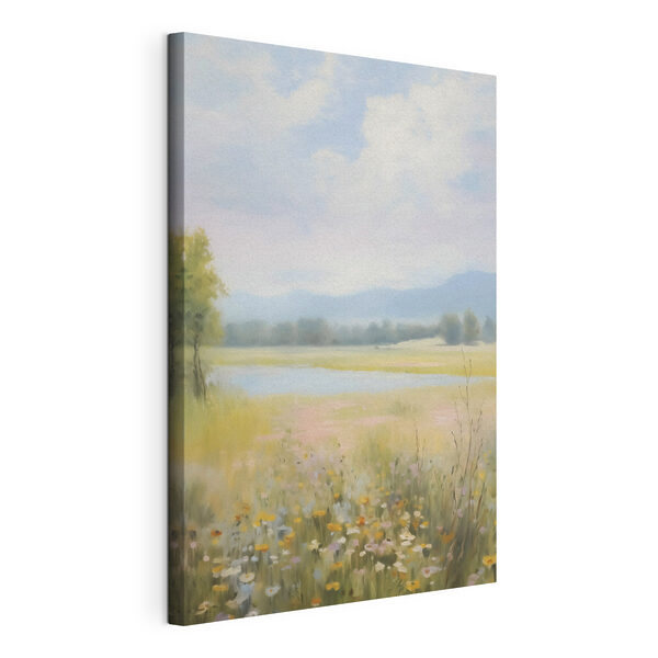 Canvas Schilderijen Een veld vol bloemen en bomen (Artikelnummer: s48419) Canvas Schilderijen Canvas Schilderijen Een veld vol bloemen en bomen (Artikelnummer: s48419)