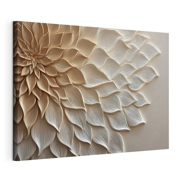 Elegant bloemmotief in zachte tinten Canvas Schilderijen Elegant bloemmotief in zachte tinten