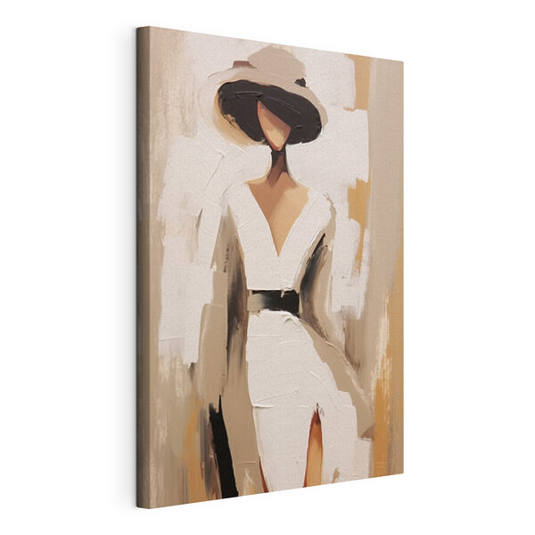 Canvas Schilderijen Schilderij van een vrouw in een witte jurk (Artikelnummer: s48426) Canvas Schilderijen Canvas Schilderijen Schilderij van een vrouw in een witte jurk (Artikelnummer: s48426)