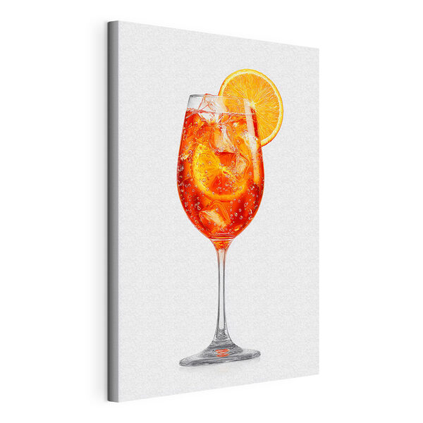 Canvas Schilderijen Een glas sinaasappeldrank met ijs en een schijfje sinaasappel (Artikelnummer: s48431) Canvas Schilderijen Canvas Schilderijen Een glas sinaasappeldrank met ijs en een schijfje sinaasappel (Artikelnummer: s48431)