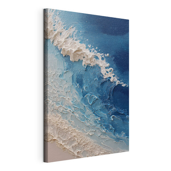Canvas Schilderijen Golven die dansen op een canvas met textuur (Artikelnummer: s48451) Canvas Schilderijen Canvas Schilderijen Golven die dansen op een canvas met textuur (Artikelnummer: s48451)