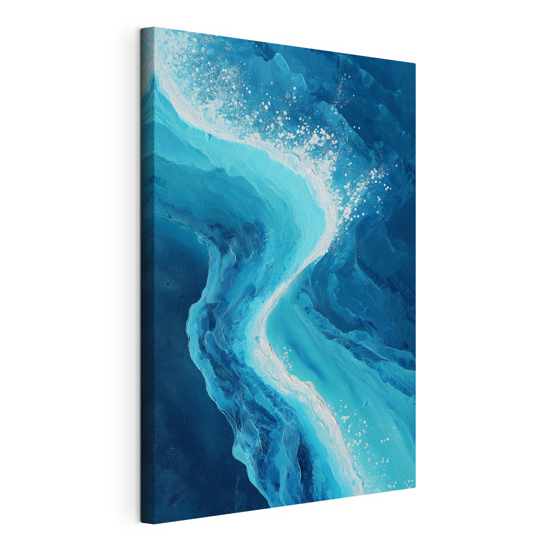 Blue and white water