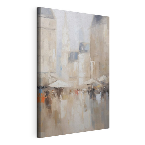 Canvas Schilderijen Canvas Schilderijen Schilderij van een stad (Artikelnummer: s48501)