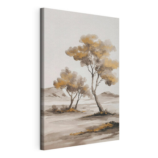 Canvas Schilderijen Canvas Schilderijen Schilderij van bomen in een woestijn (Artikelnummer: s48513)