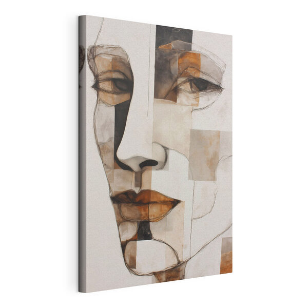 Canvas Schilderijen Schilderij van het gezicht van een vrouw (Artikelnummer: s48515) Canvas Schilderijen Canvas Schilderijen Schilderij van het gezicht van een vrouw (Artikelnummer: s48515)